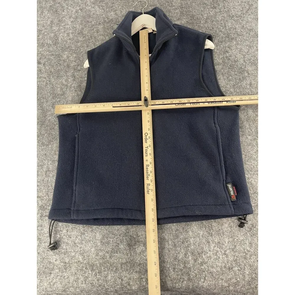 Woolrich Vest Mens Medium Blue Fleece Polartec Sleeveless Sweater Jacket N233